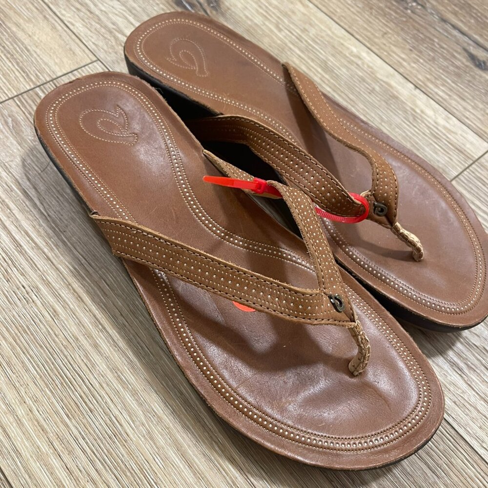 OluKai Women's Leather Platform Sandals